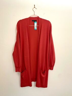 NWT Love Ellie XXL Women's Long Coral Cardigan Sweater Stitchfix Knit Cardigan